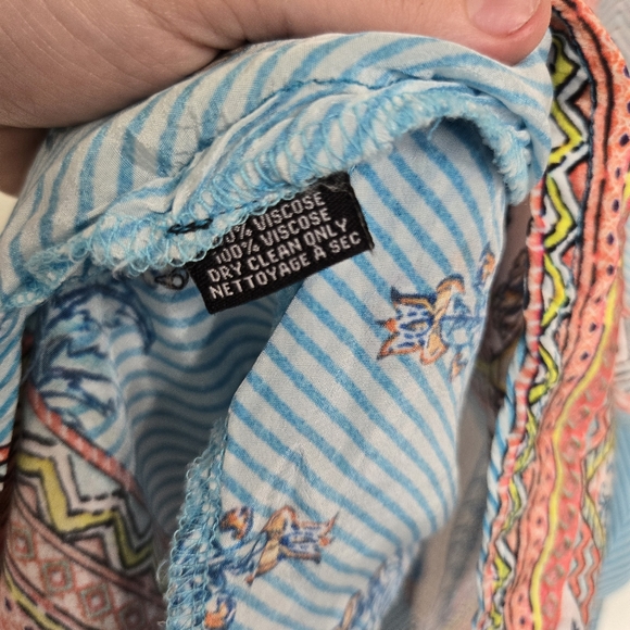 Tolani Bohemian Patterned Button Front Shift Dress - Picture 10 of 11